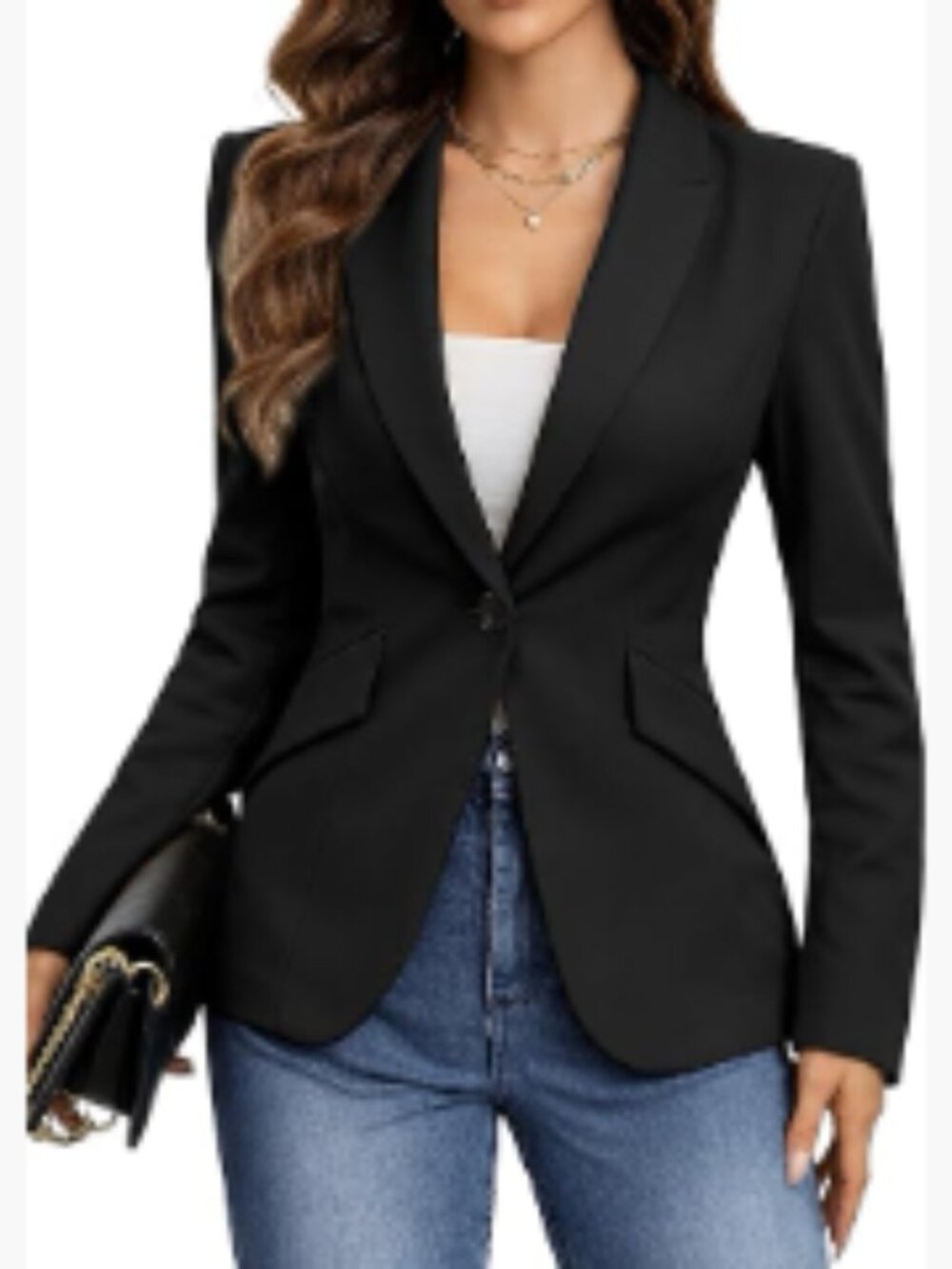 Slim Fit Stretchy Knit Shawl Lapel Blazer Business Casual Office